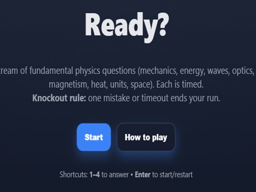 Play Basic Physics Single Choice